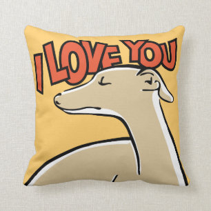 Greyhound stylized “I coils You " Throw Pillow