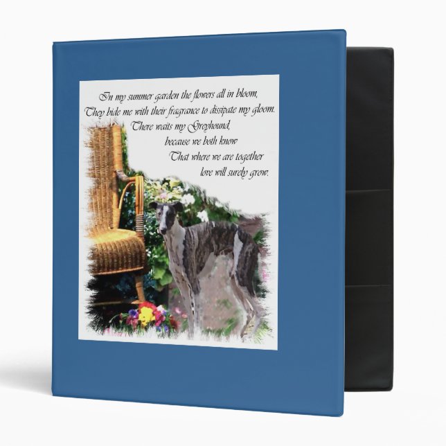Greyhound Summer Garden Binder (Front/Inside)