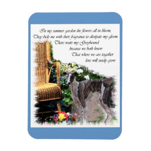 Greyhound Summer Garden Magnet