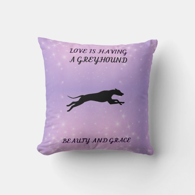 GREYHOUND throw pillow. Throw Pillow (Front)