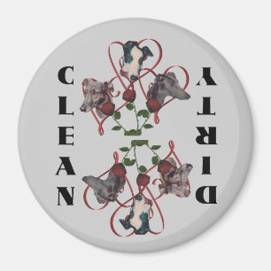 Greyhound Trio Coeurs Chien Lave-vaisselle Magnet