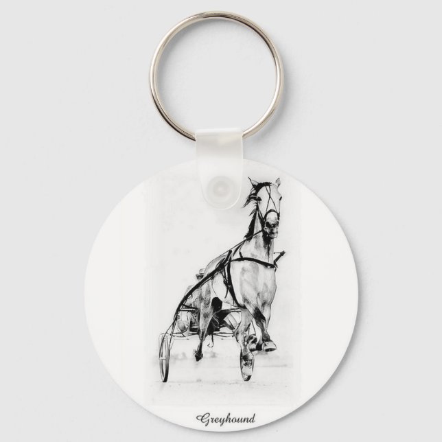 Greyhound Trotter Keychain (Front)