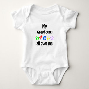 Greyhound Walks Design Baby Bodysuit