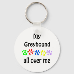 Greyhound Walks Design Keychain