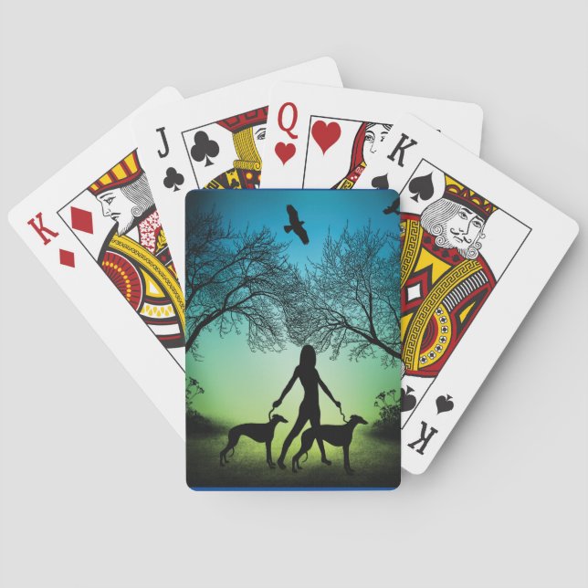 Greyhound Walks Playing Cards (Back)