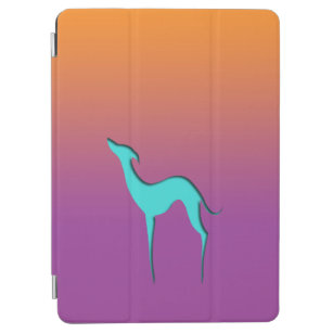 Greyhound Whippet dog blue orange purple ombre iPad Air Cover