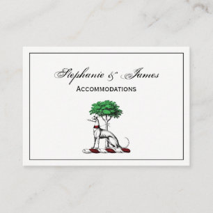 Greyhound Whippet With Tree Heraldic Crest Emblem Business Card