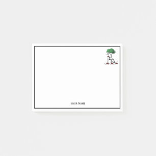 Greyhound Whippet With Tree Heraldic Crest Emblem Post-it Notes