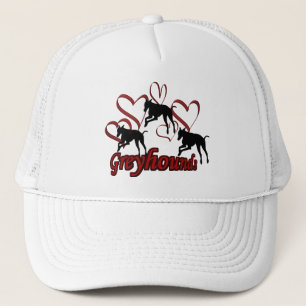 Greyhounds And Red Hearts Trucker Hat