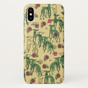 Greyhounds and Roses Greyhound Rose Pattern Spring Case-Mate iPhone Case