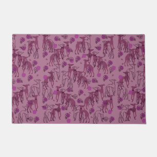 Greyhounds Love Pink Galgos Doggo Doormat