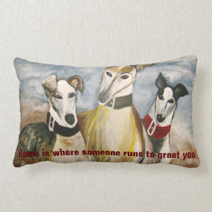 Greyhounds Lumbar Pillow