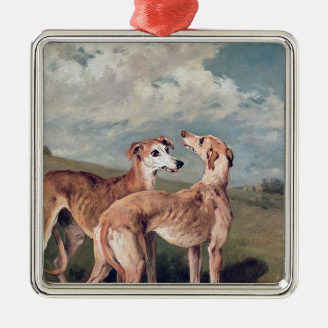 Greyhounds Metal Ornament (Front)