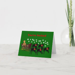 Greyhounds Noël Fête Invitation