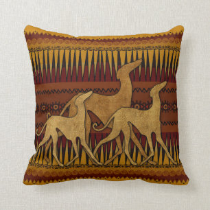 Greyhounds of lAzawakh Throw Pillow