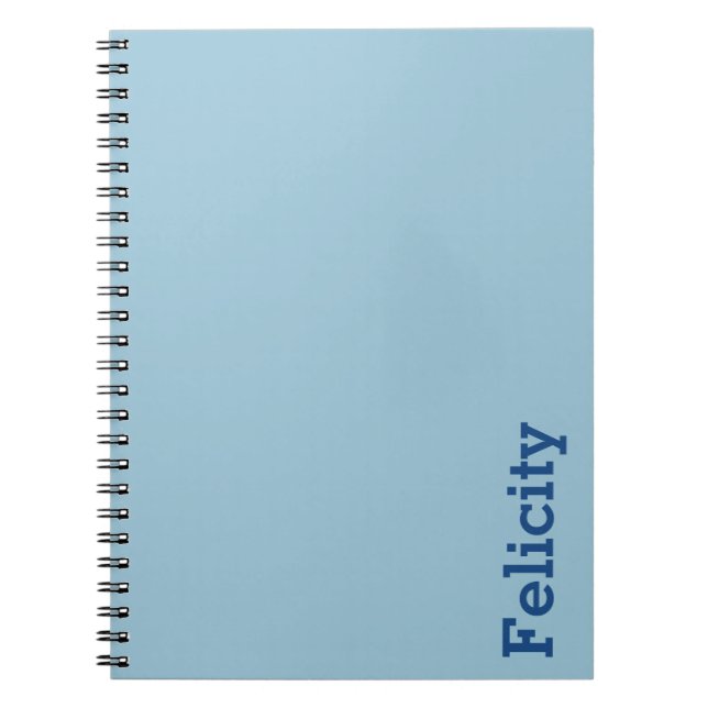 Greyish Green Blue Customizable Notebook (Front)