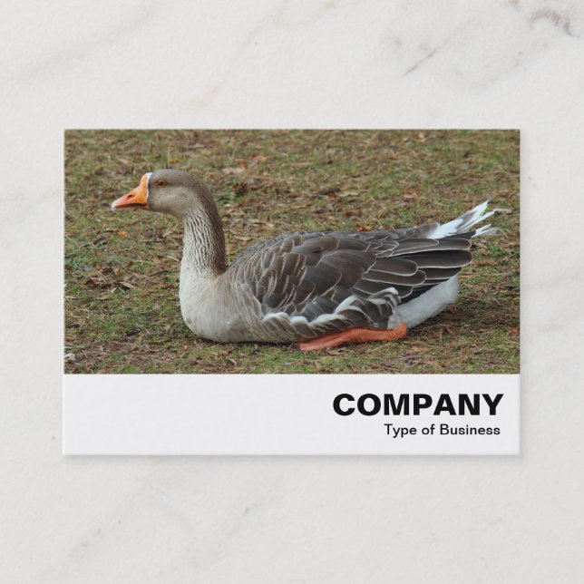 Greylag Swan Goose Cross Business Card (Front)