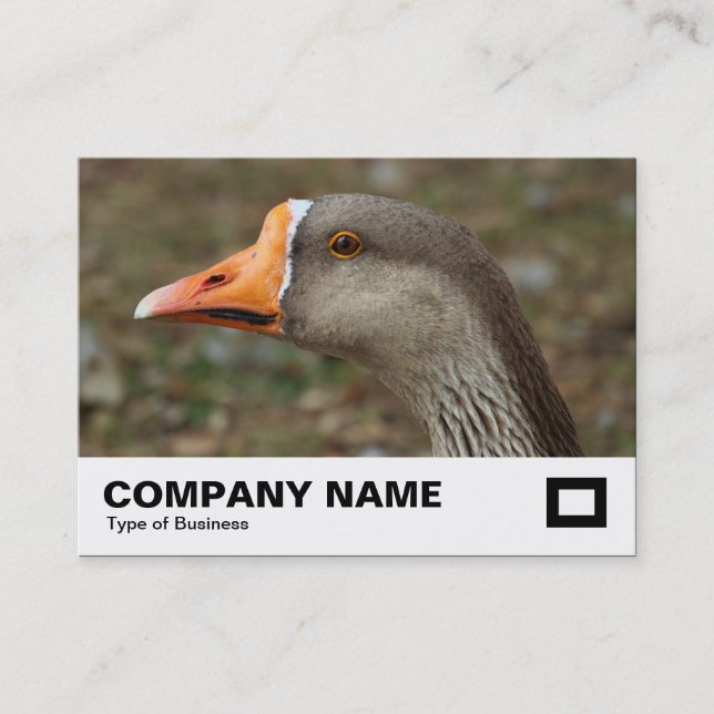 Greylag Swan Goose Cross Business Card (Front)