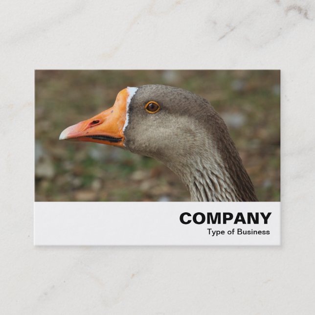 Greylag Swan Goose Cross Business Card (Front)