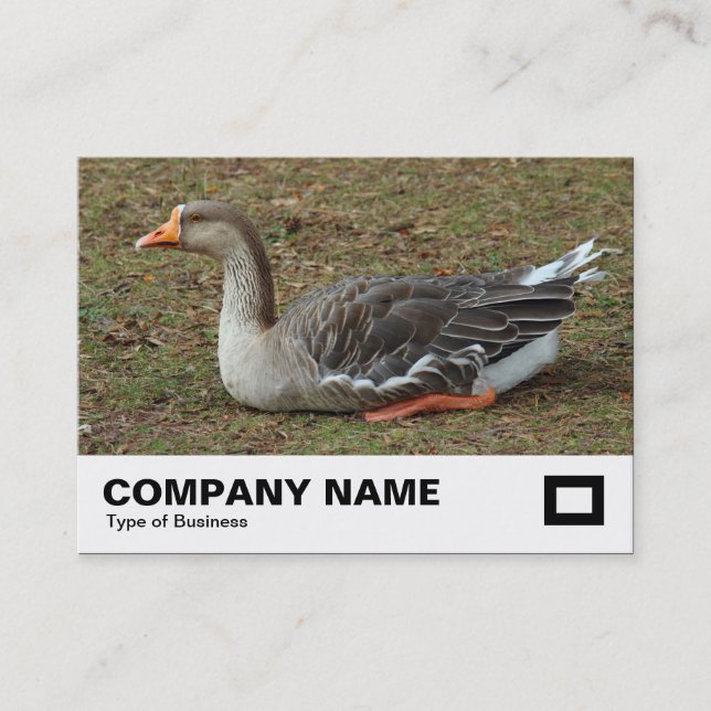 Greylag Swan Goose Cross Business Card (Front)