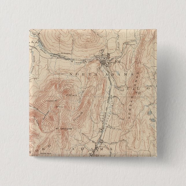 Greylock, Massachusetts 2 Inch Square Button (Front)