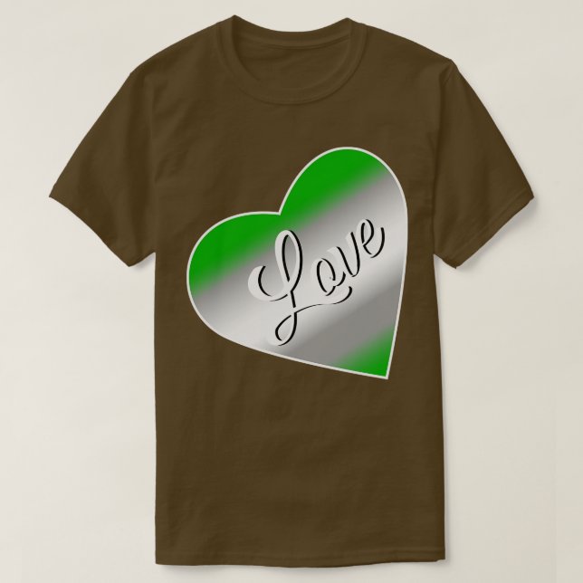 Greyromantic Love Flag T-Shirt (Design Front)