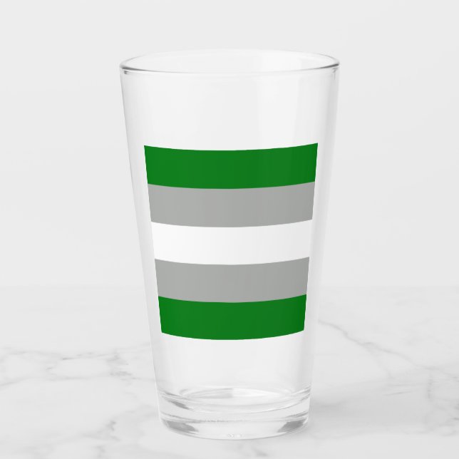 Greyromantic Pride Flag Glass (Front)