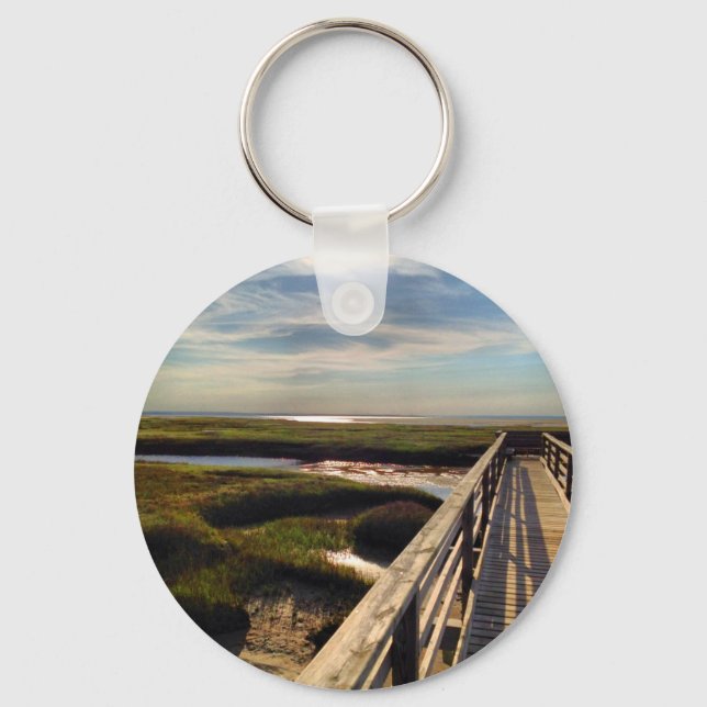 Greys Beach on Cape Cod Keychain (Front)