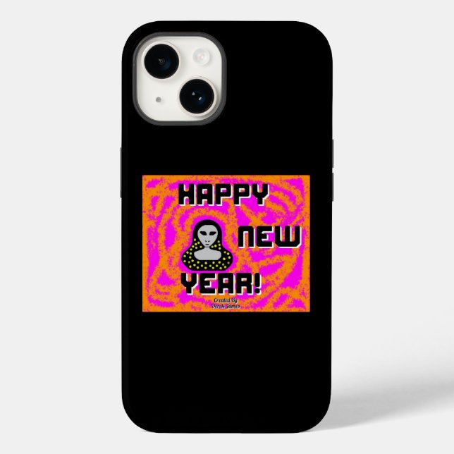 Greys New Year Wishes Apple iPhone 14 Case (Back)