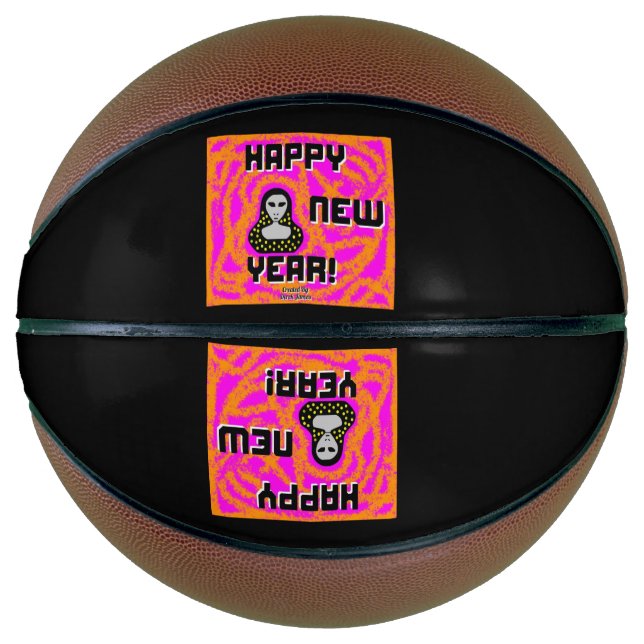 Greys New Year Wishes Basketball (Front)