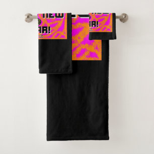 Greys New Year Wishes Bathroom Towel Set