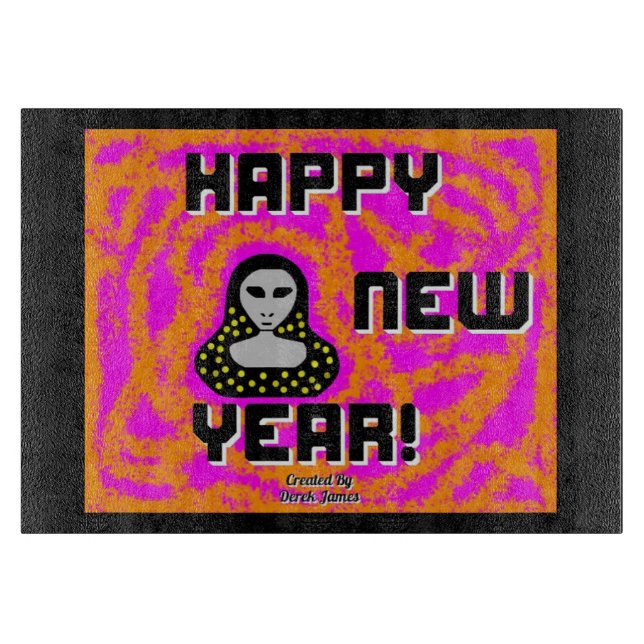 Greys New Year Wishes Cutting Board  (Front)