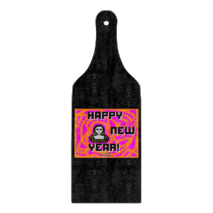 Greys New Year Wishes Cutting Board Paddle
