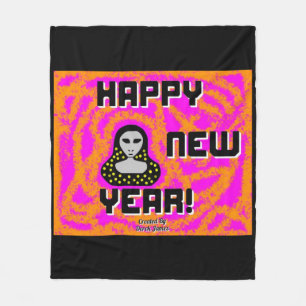 Greys New Year Wishes Medium Fleece Blanket