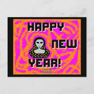 Greys New Year Wishes Postcard
