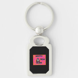 Greys New Year Wishes Rectangle Keychain