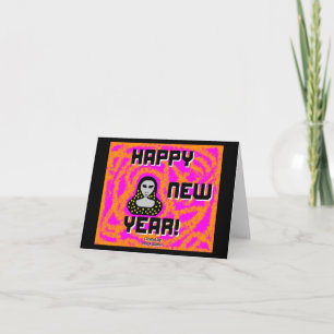 Greys New Year Wishes Small Greeting Card