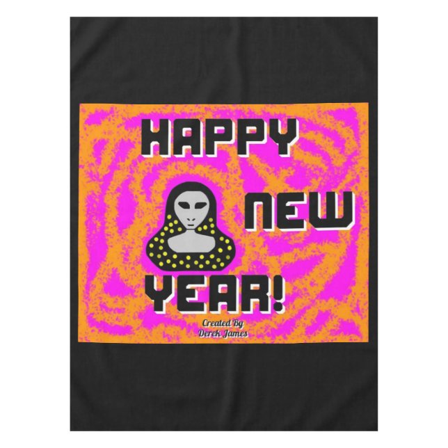 Greys New Year Wishes Tablecloth (Front)