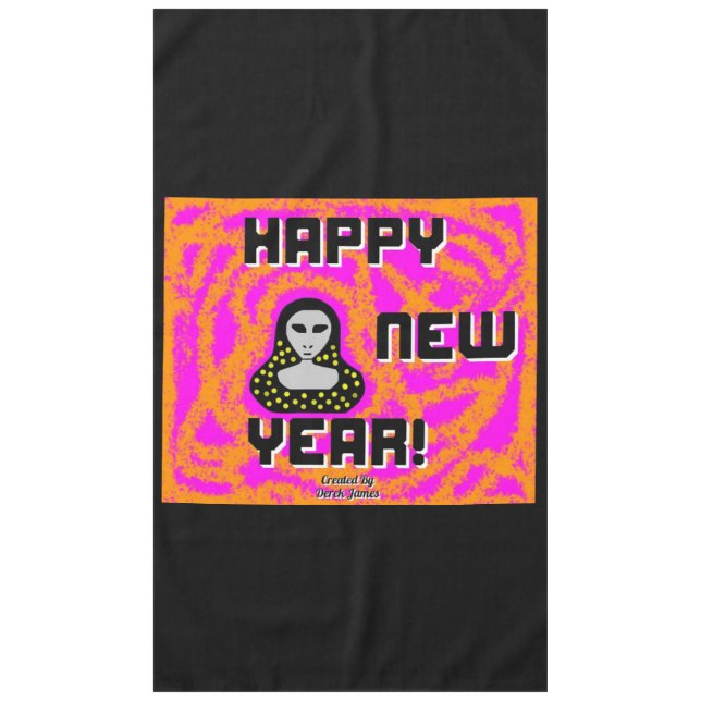 Greys New Year Wishes Tablecloth (Front)