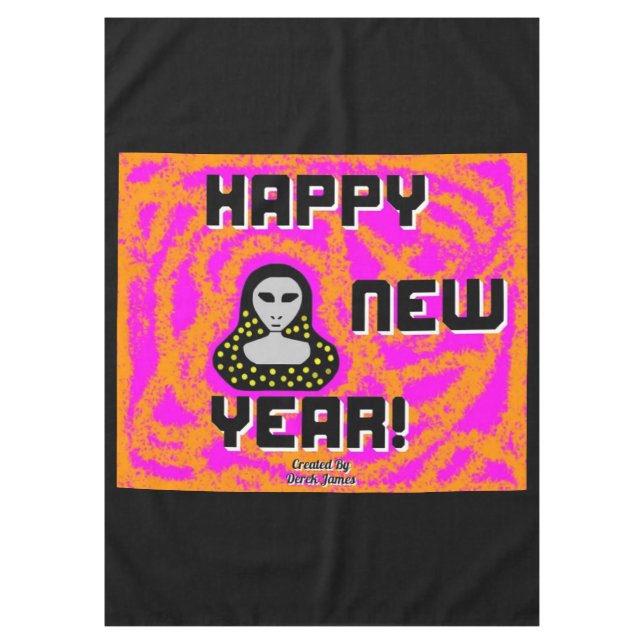 Greys New Year Wishes Tablecloth (Front)
