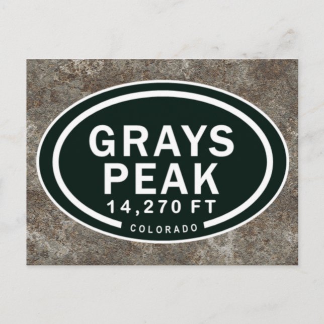 Greys Peak 14,270 FT CO Mountain Postcard (Front)