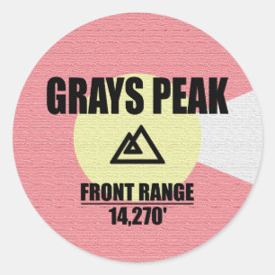 Greys Peak Classic Round Sticker