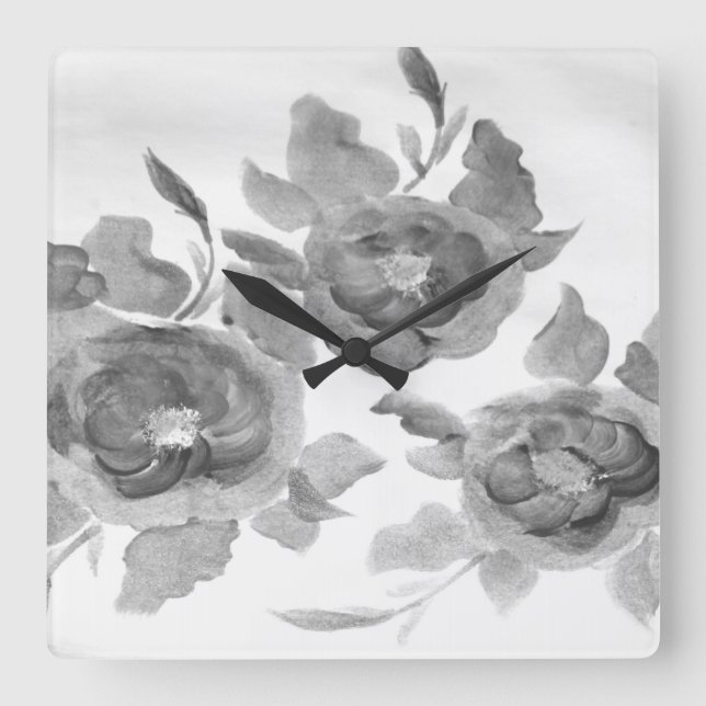 Greys Square Wall Clock (Front)