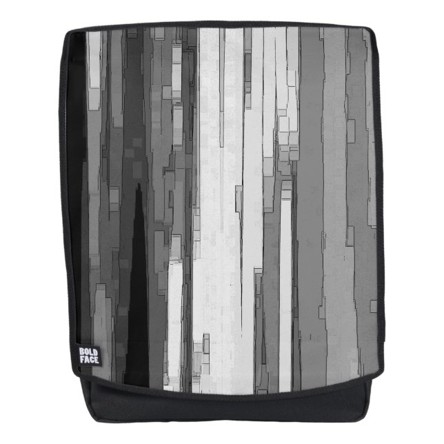 Greyscale Abstract B&W Art  Backpack (Front)