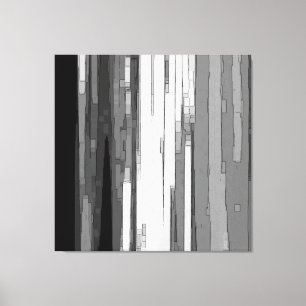 Greyscale Abstract B&W Art Canvas Print