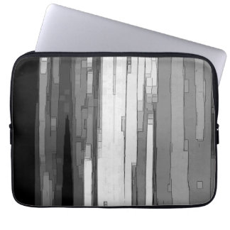 Greyscale Abstract B&W Art Laptop Sleeve