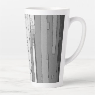 Greyscale Abstract B&W Art  Latte Mug