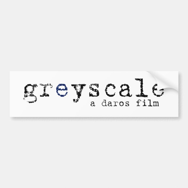 Greyscale Bumper Sticker - Plain White (Front)