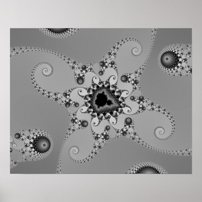 Greyscale Octopuses Poster (Front)