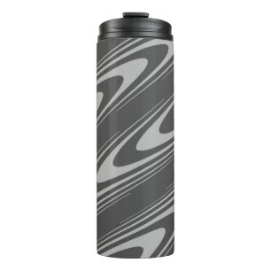 greyscale pattern design on thermal tumbler